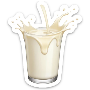 A squirt of milk flying in the air  sticker
