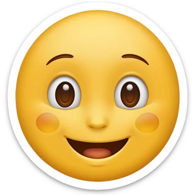 Yellow emoji trying to hold in laughter sticker