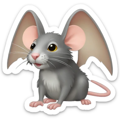 rat with wings sticker