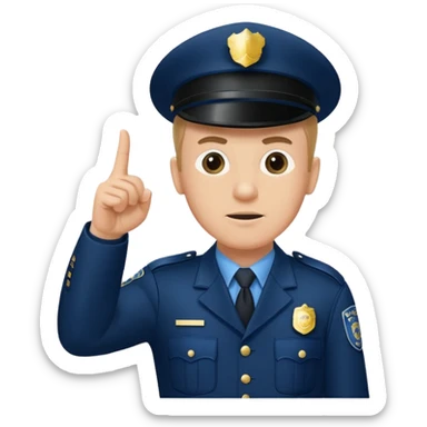 reference to "what he said" quote from Hot Fuzz movie - add pointing to another policeman sticker