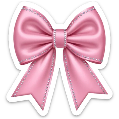 baby Pink bow with sparkles  sticker