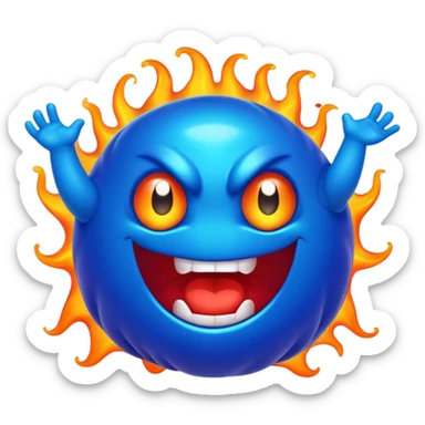 Emoji Idea: "Determined Disco Blob"
Appearance:

A vibrant, jelly-like blob in neon or pastel colors (think electric blue, mint green, or bright pink).
Super expressive face with furrowed eyebrows, clenched teeth (humorously exaggerated), and eyes filled with fiery determination.
Two stubby arms raised triumphantly, tiny fists clenched.
Little feet doing an energetic, comedic shuffle or disco dance move (think Saturday Night Fever meets silly jelly-wobble).
Animation Idea:

Blob jiggles energetically side-to-side with exaggerated disco moves.
Arms pump rhythmically, eyes narrowed and focused with hilarious intensity.
Occasionally does a funny spin or slips slightly, then regains composure with renewed comedic determination.
Suggested Uses:

Celebrating a small win with humor and enthusiasm.
Showing playful determination ("I've got this!" but with a wink).
Reacting humorously when taking on a challenge that's tougher than expected.
 sticker