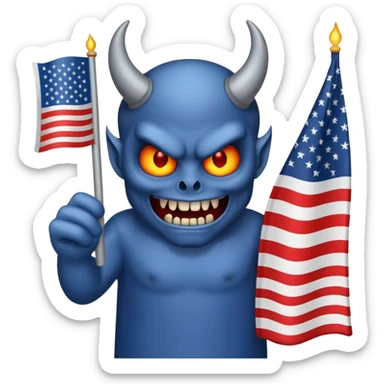 A demon holding 9/11 sticker
