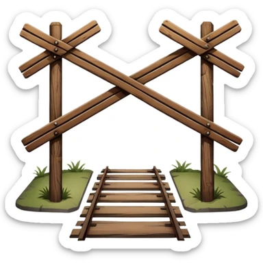 Railroad crossing  sticker