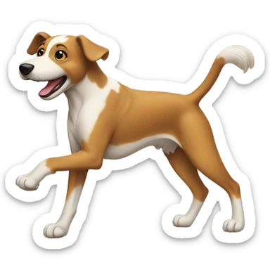 A dancing dog sticker