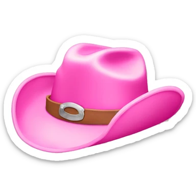 Pink cowboy hat sticker