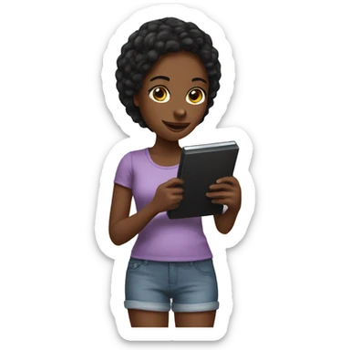 girl with a kindle sticker