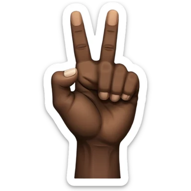 a black fist, with the middle finger sticking up sticker