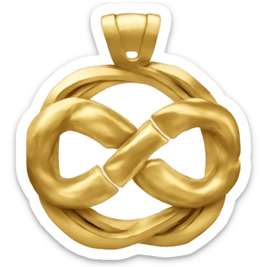 3 interlocked golden omega sticker