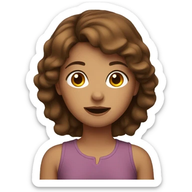 brown haired girl indoors sticker