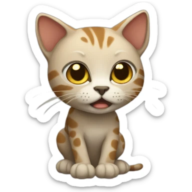 cave dweller cat sticker