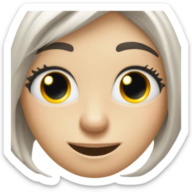 A pair of eyes blinking in joy sticker