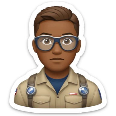 sam wilson wear safety glasses from  from captain america: civil war sticker