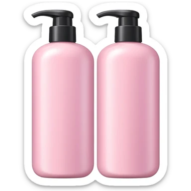 light pink shampoo and conditioner bottles sticker