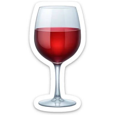 Wine glass sticker
