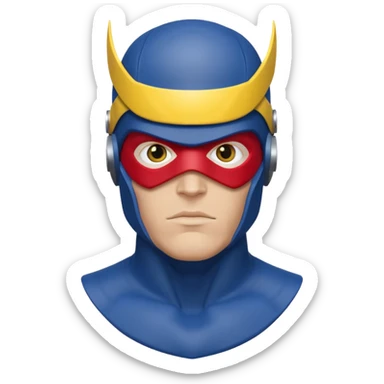 marvel superhero cyclops x-men. blue cowl with iconic yellow visor with red stripe through sticker