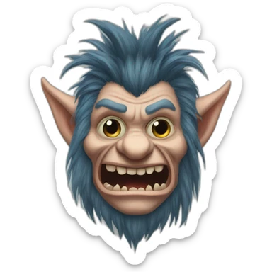 The troll and the mirror of evil sticker