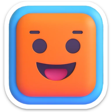 blue square with rounded corners sticker