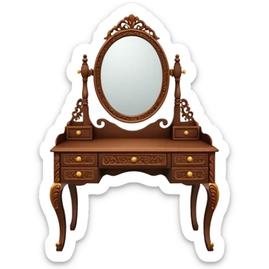 an old fashioned simple dressing table sticker
