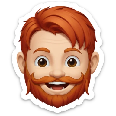 Ein zwerg mit roten Haaren der lacht sticker