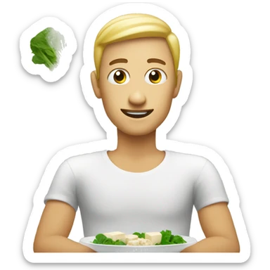 vegetarian eating tofu sticker