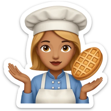 baker woman medium skin tone sticker