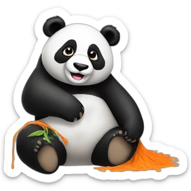 dyeing panda sticker