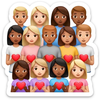 Congratulations with hearts sticker