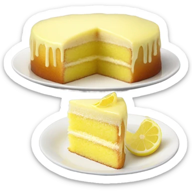 Lemon cake slice sticker