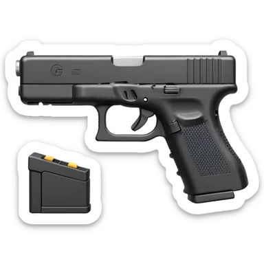 Glock with a switch and drum mag sticker