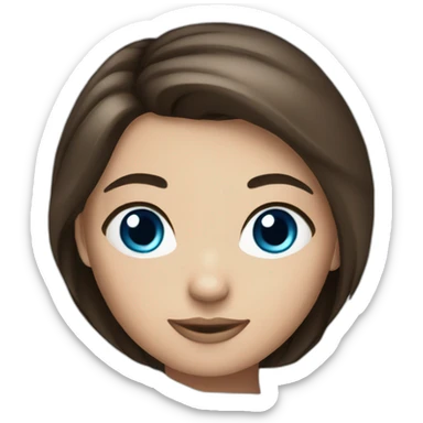 cute-brunette-woman blue-eyed sticker