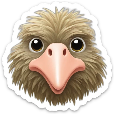 autruche la tete dans le sable sticker