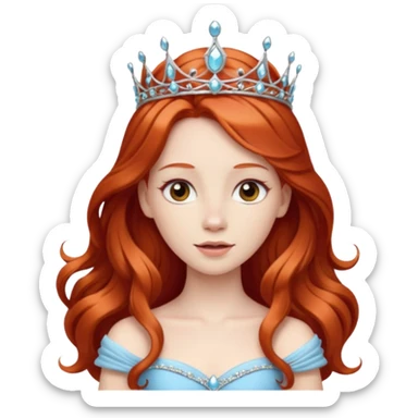 red haired princess sticker