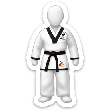 Taekwondo dobok sticker