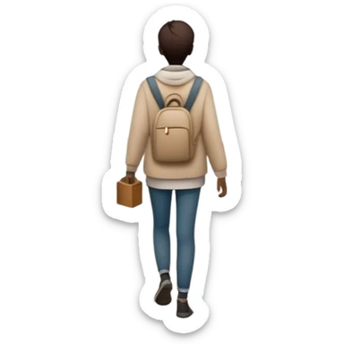 The image shows a person across a foggy bridge, a personal journey, emotional tones. In their hands, they carry symbolic tools labeled “Compassion” and “Forgiveness,” suggesting healing after emotional pain-- hearts sticker