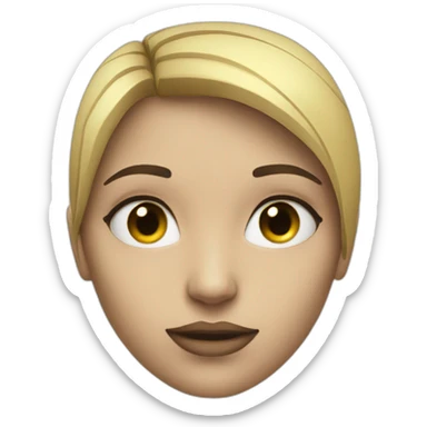 half of face robot other half woman sticker