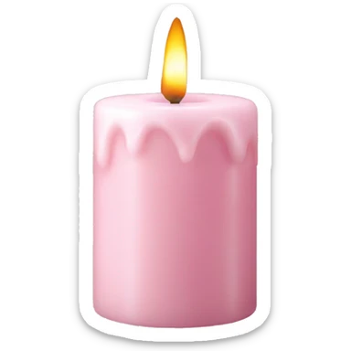 pale pink vintage candle sticker