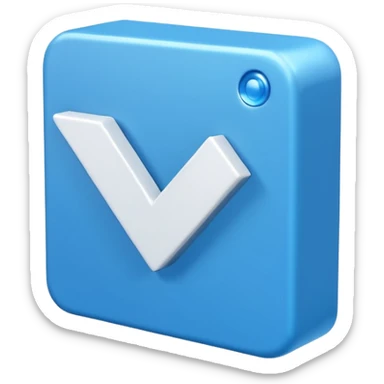 can u make roblox blue square checkmark and square should be tilted sticker