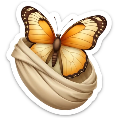 Butterfly in cocoon sticker