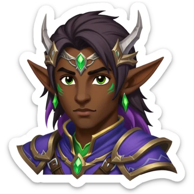 night elf male ranger from world of warcraft sticker
