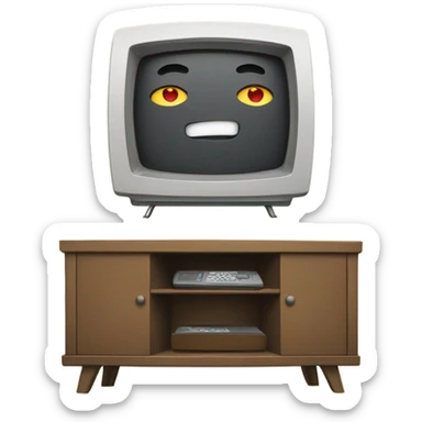 cartoon tv with a news m sticker