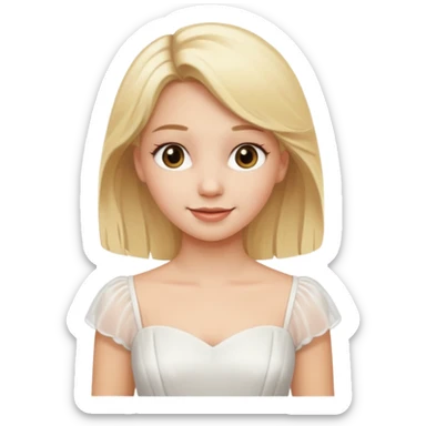 a blond girl who turned 18 and had a glow up  sticker