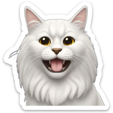 Chat roue avec des tache blanche sticker