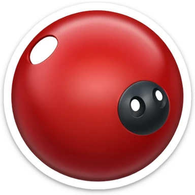 red bowling ball  sticker