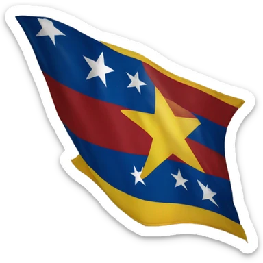 Bandera de Venezuela con 7 estrellas ondeando sticker