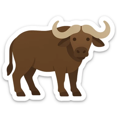African buffalo sticker