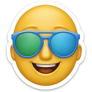 😎 emoji woth multiple colour sunglass sticker