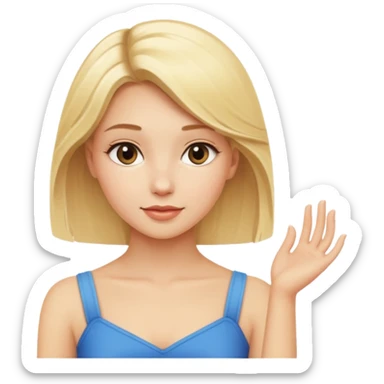 blonde girl in a graceful pose posing for the camera sticker