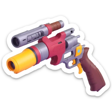Star-Lord's quad blaster from different angles sticker