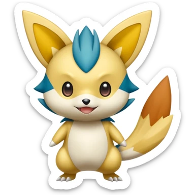 Victini-Pichu-Oshawott-Sneasel-Fakémon-hybrid-creature (full body)  sticker